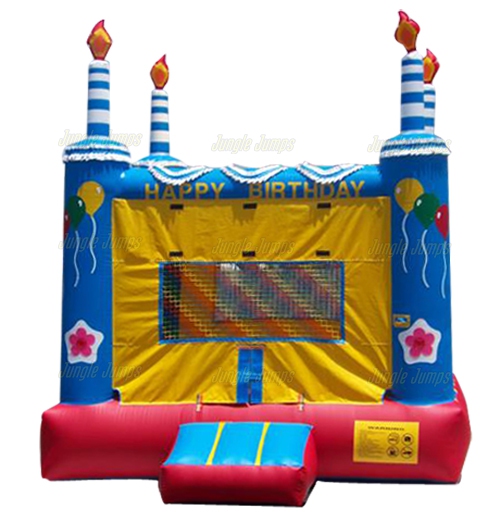 BLUE & RED INFLATABLE BIRTHDAY CAKE